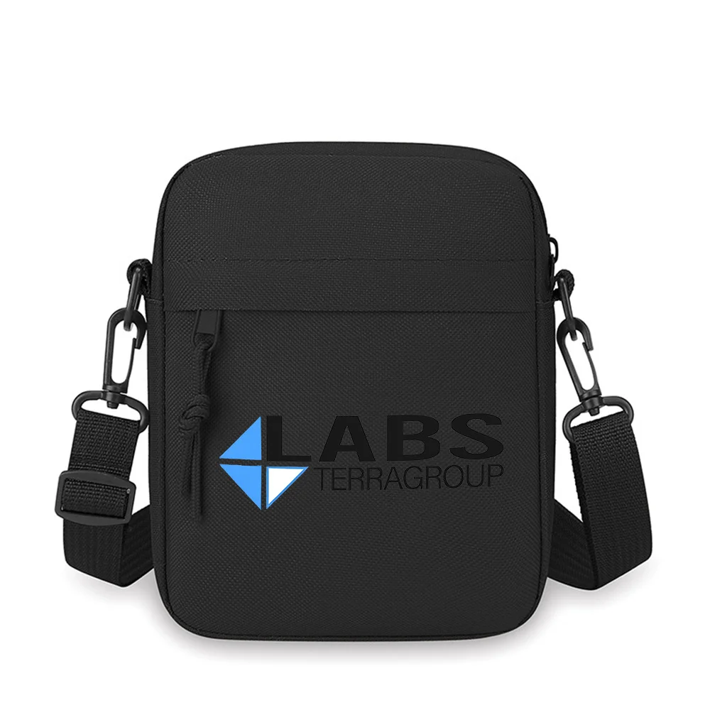 

Blue symbol black LABS words TERRAGROUP Men Crossbody Bag Single Shoulder Women Cartoon Anime Film Printing Design Unisex