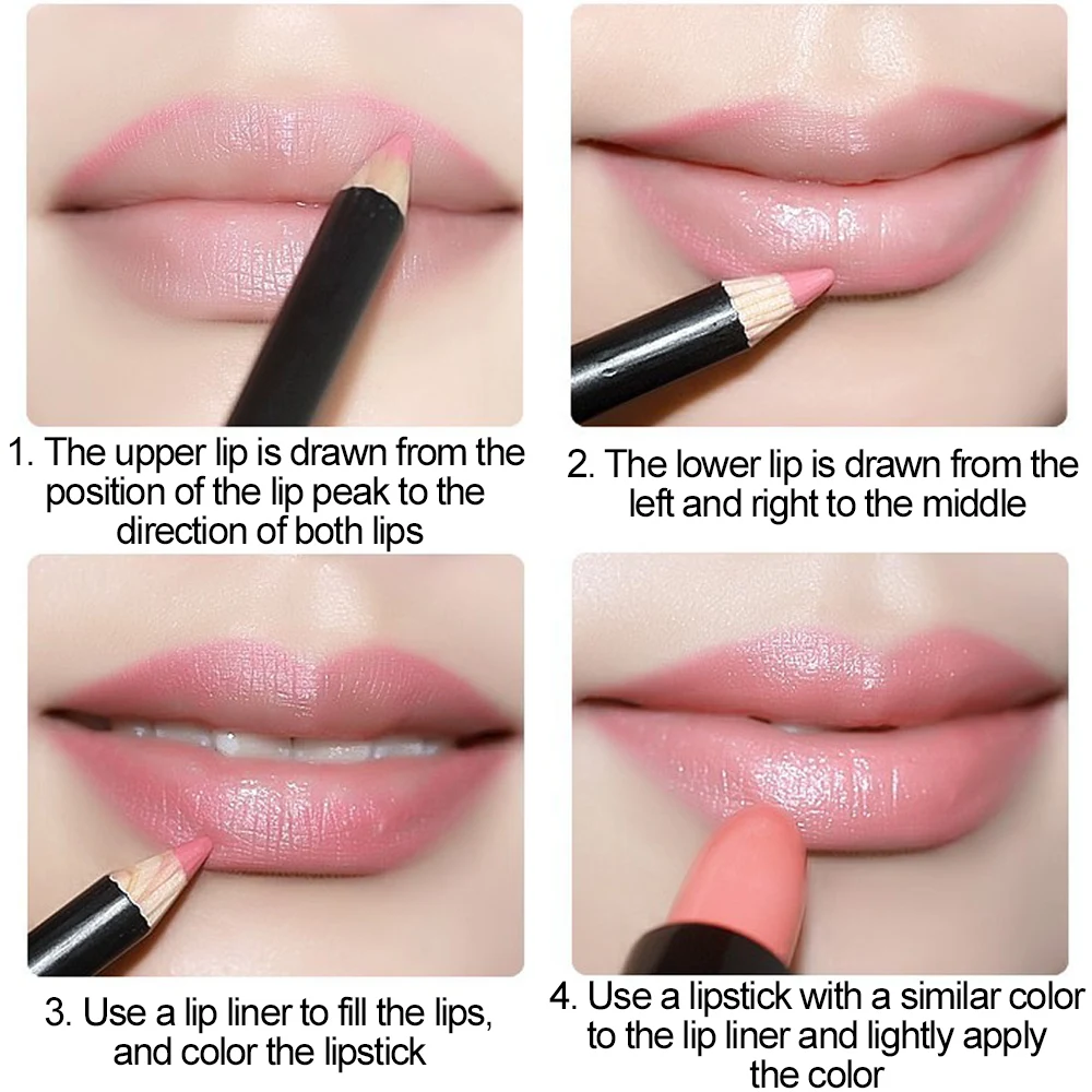 1PC Lip Liner ดินสอกันน้ำลิปสติกปากกา Professional Lipliner ไม้ Lipliner ดินสอ Charming Eyeliner ดินสอ