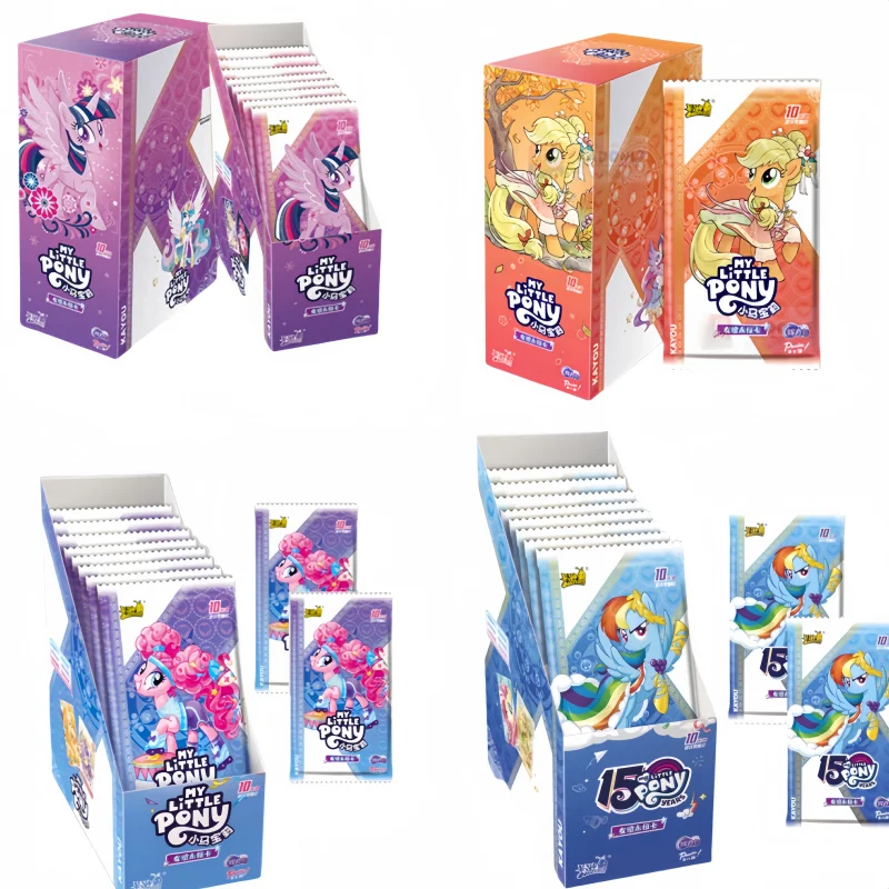 

KAYOU Original My Little Pony Card Friendship Forever Glorious Moon Pack Sparkling Colored Gemstone Anime Collectible Cards Gift