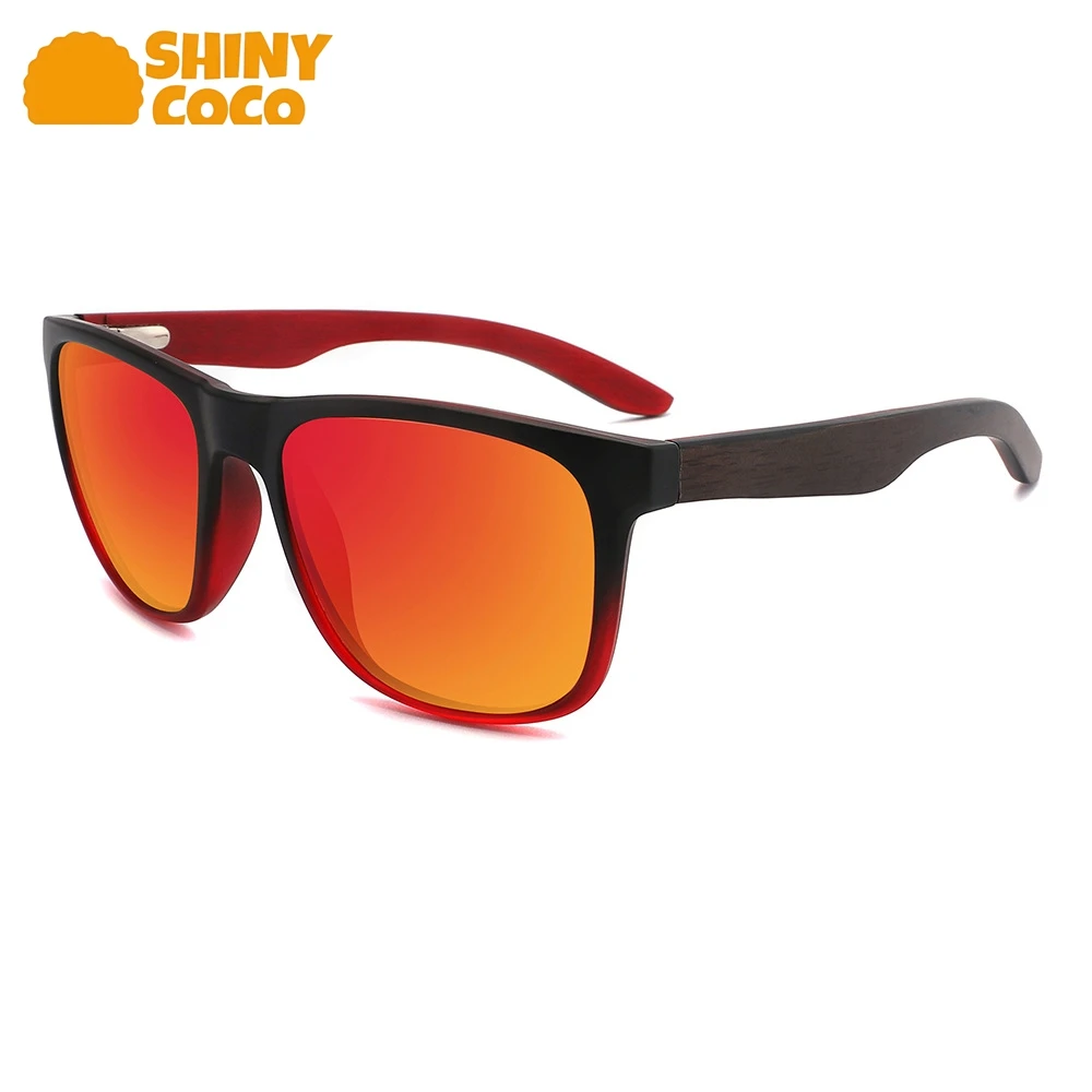 

ShinyCoCo Luxury Brand Gradient Color Wooden Sunglasses Wooden Leg Polarized Sunglasses Sun Protection Bamboo And Wood Glasses