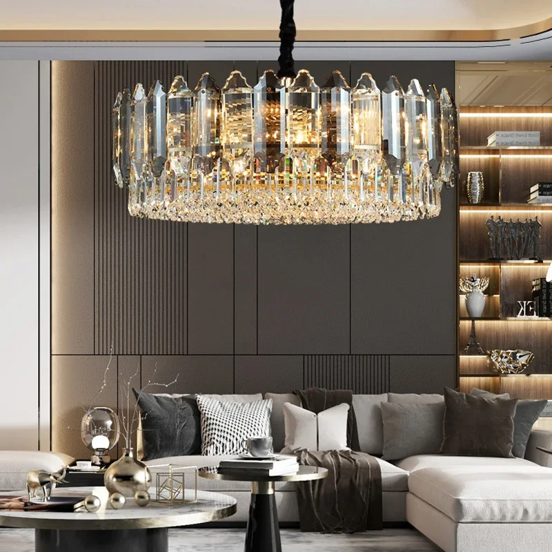 

Modern Luxury Crystal Pendant Light Living Dining Room Chandeliers Lighting Home Decor Bedroom Hotel Villa Hanging Lamp Fixtures