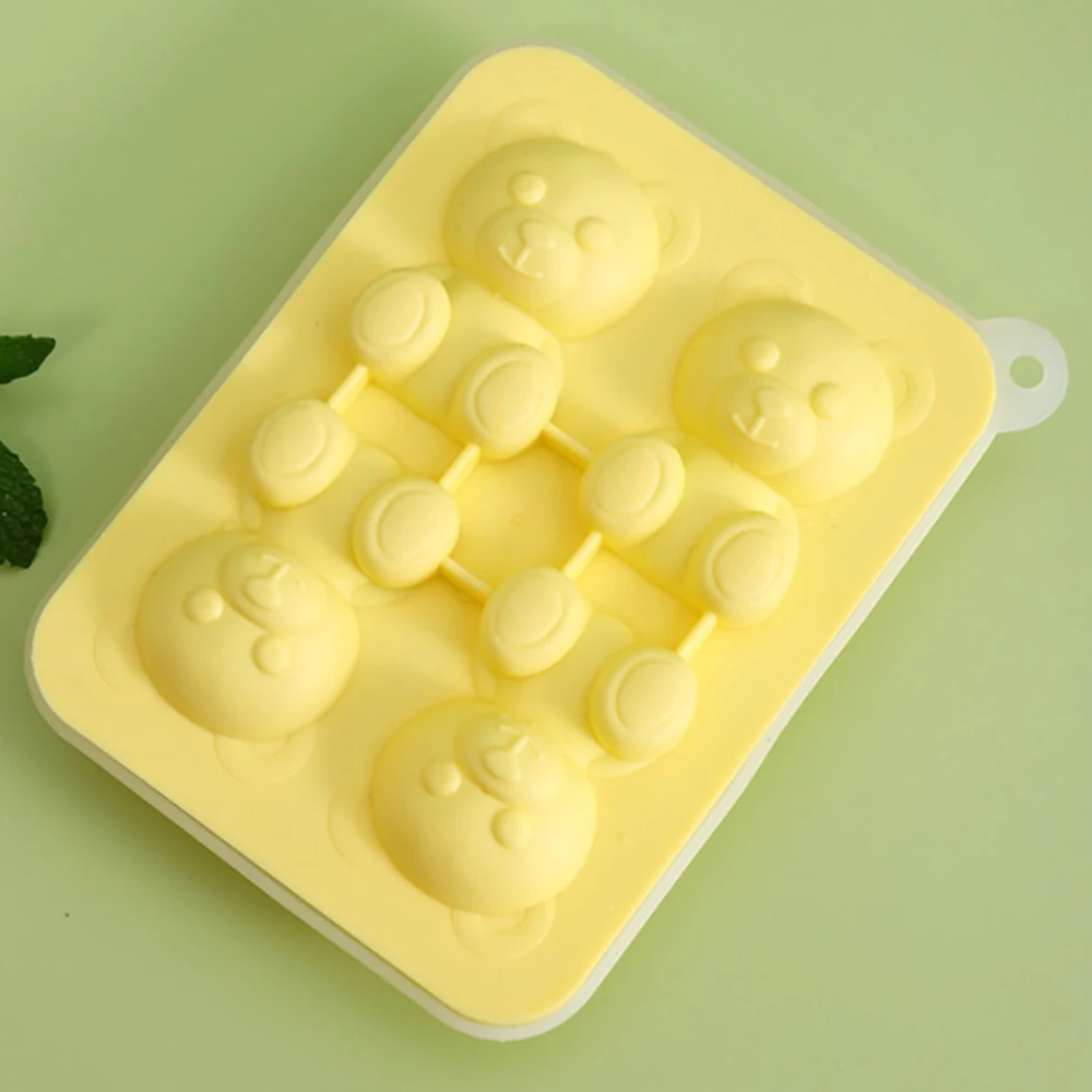 1/2/3PCS Cute Teddy Bear Making Mold Splash-proof And Easy To Fall Off, For Refrigerator With Container, Cute Bear Ice