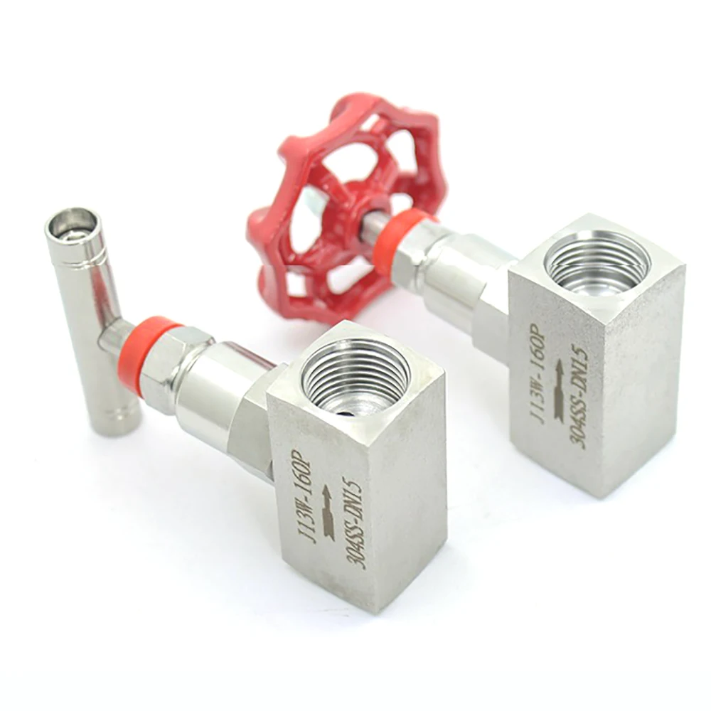 J13W-160P 304 Stainless Steel High Pressure Needle Valve DN15 DN20 DN25 DN32 1/2