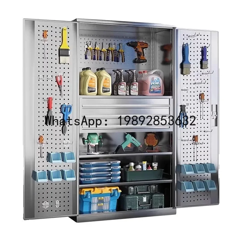 a22 Stainless Steel Hardware Tool Cabinet Heavy Duty Storage Cabinet Tool Box Auto Repair Workshop Parts Cabinet
