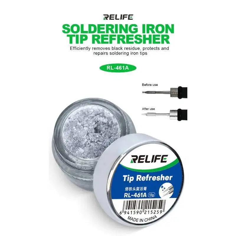 Pasta Regenerasi Ujung Solder Profesional RL-461A Formula Memperpanjang Umur Ujung Solder Dengan Menghilangkan Oksida Membandel Saat Berkontak