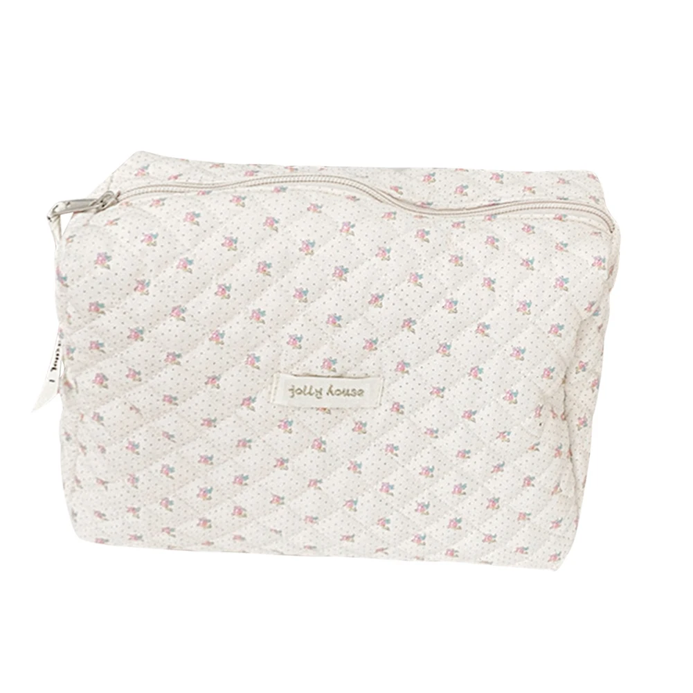 

Women Make Up Organizer Pouch with Zipper Makeup Storage Bag Floral Printed Large Capacity Female Girls Storage Bag Set