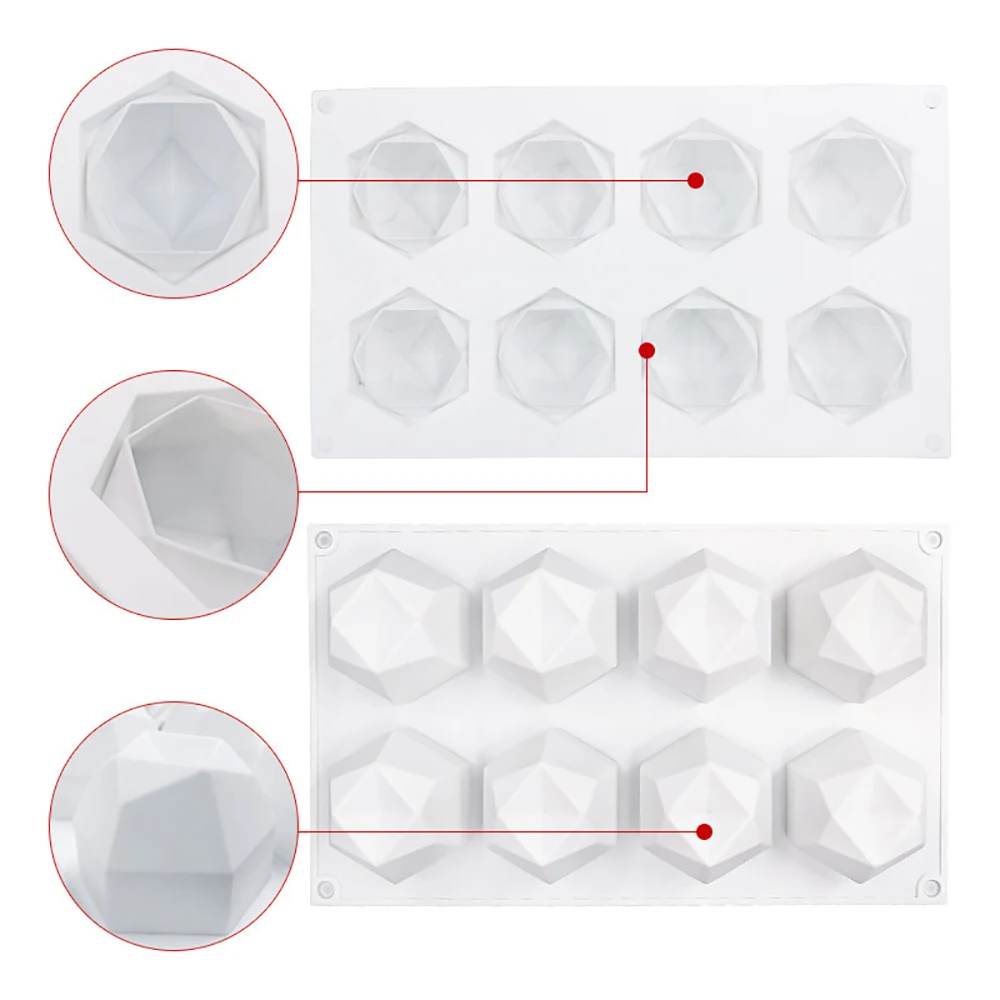 عيد الميلاد الأناناس المضلع ثلاثية الأبعاد سيليكون قالب شمعة ، المكعب السحري الصغير ، DIY بها بنفسك الجبس اليدوية ، والحرف الراتنج للديكور المنزل ، 1 قطعة