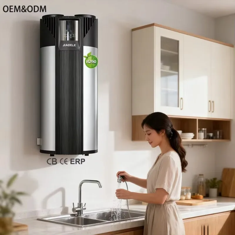 JIADELE Pompa di calore aria-acqua integrata Scaldabagno per scambio di calore con pompa di calore tutto in uno per acqua calda domestica