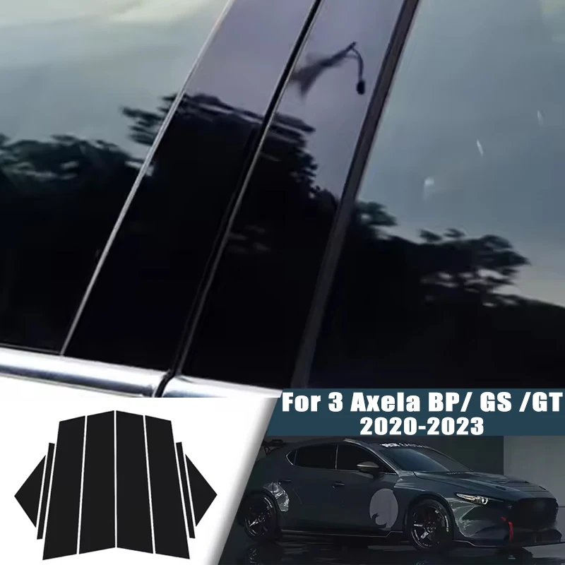For Mazda 3 Axela BP GS GT 2020-2023 2021 2022 Window Center Pillar Film Trim Cover B C Posts Sticker Column Car Accessories