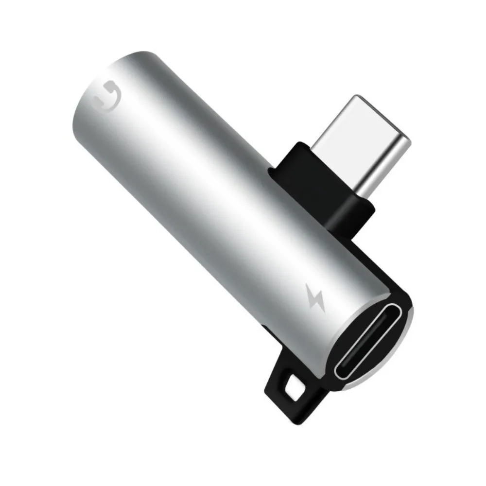 Aluminum 3.5mm Adapter Dual Adapter 2 in 1 Headphone Adapter Sound Converter Simultaneous Charging Audio Splitter