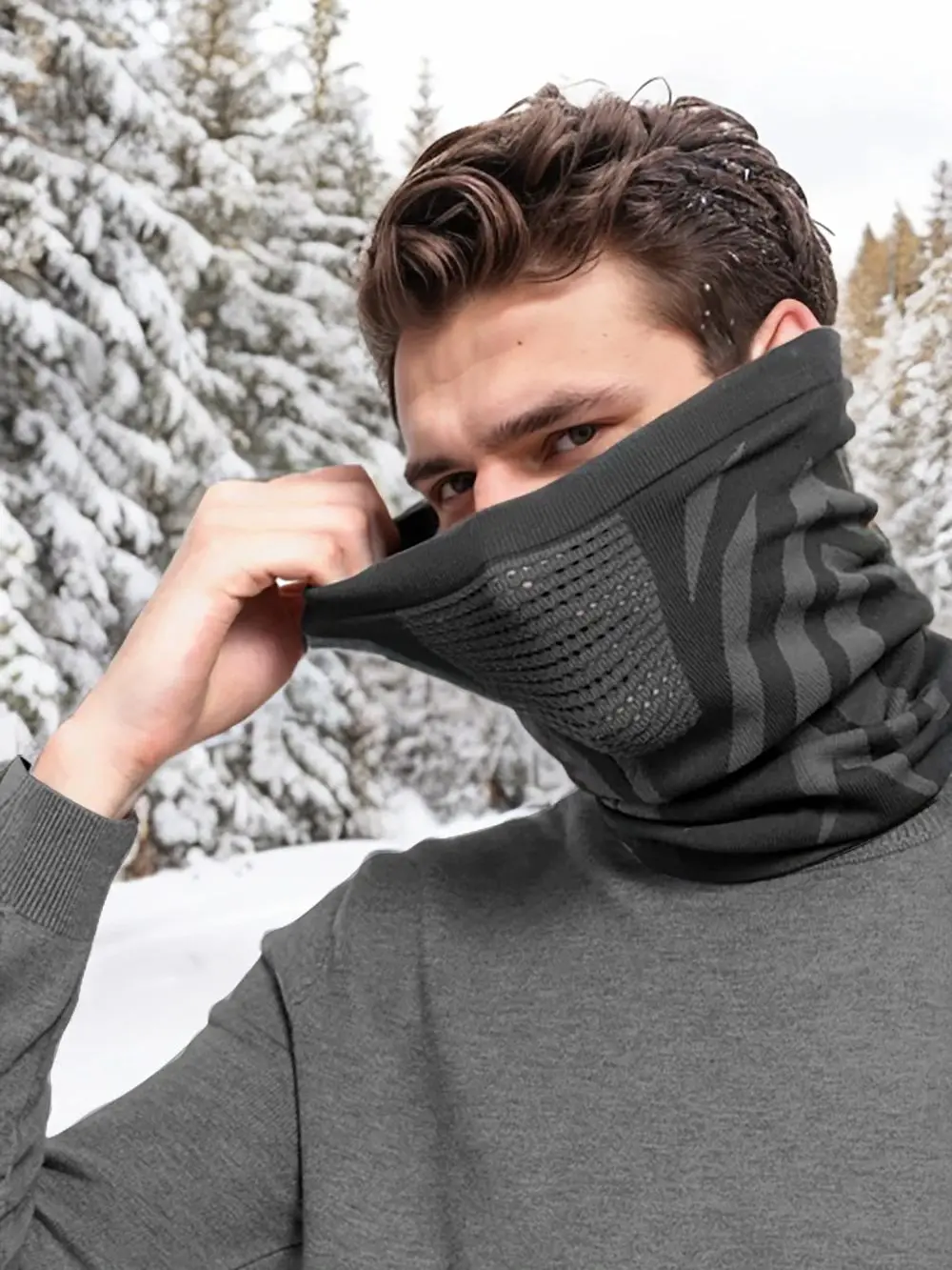 AliExpress NONE Unisex Warm Ski Mask Elastic Breathable Half Face Mask Scarf Outdoor Sports Running Hiking Fishing Cycling Mask Motorcycle Mask