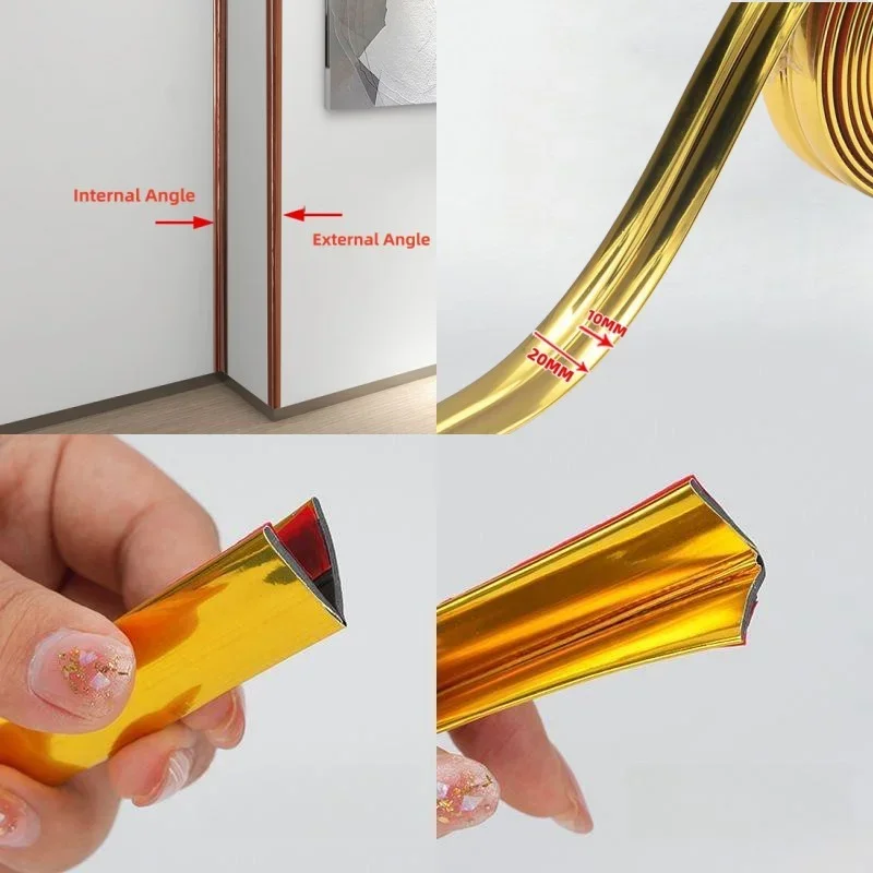 Background wall decoration tape Wall Corner Protector Molding Styling Trim Sticker door window trim Strip Furniture Edge Bumper