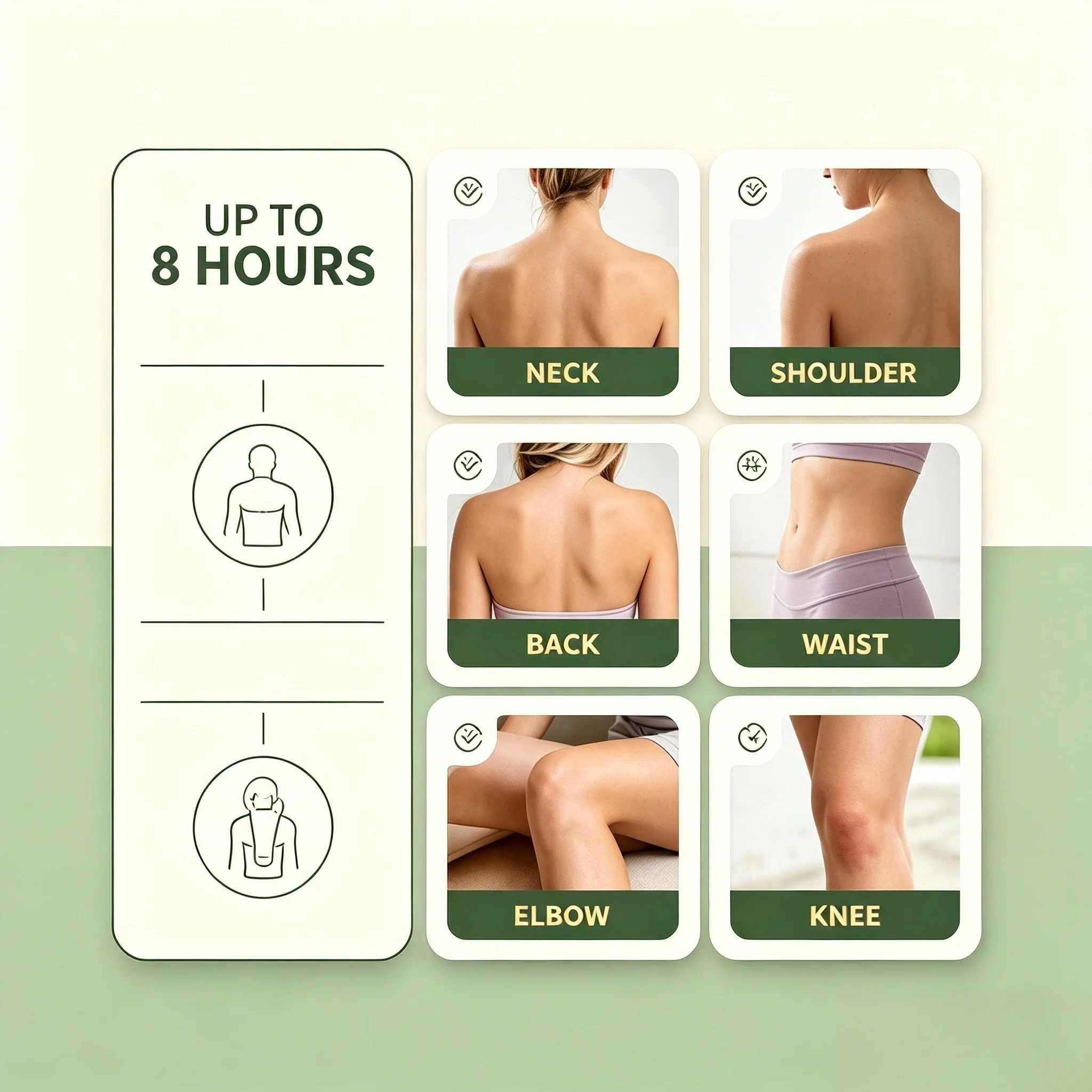 52/122PCS Knee Patch Neck Shoulder Mugwort Patch For Running Working Out And Sports Wearing Artemisia Self‑Heating Patches