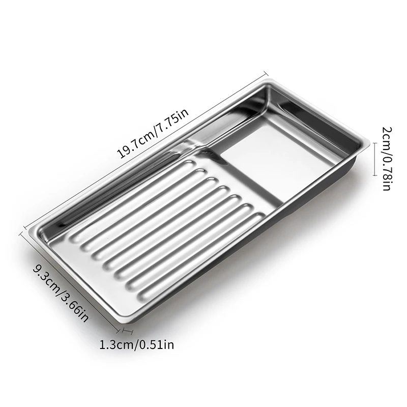 Plaque de rangement pour ongles en acier inoxydable, outil de désinfection spécial, portable, présentoir T1