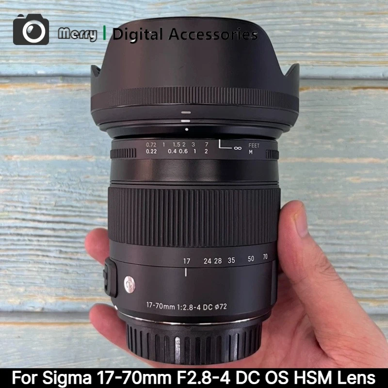 95% New Genuine for Sigma 17-70mm F2.8-4 DC OS HSM Zoom Lens Auto Focus Camera Lens for Canon for Nikon DSLR Camera