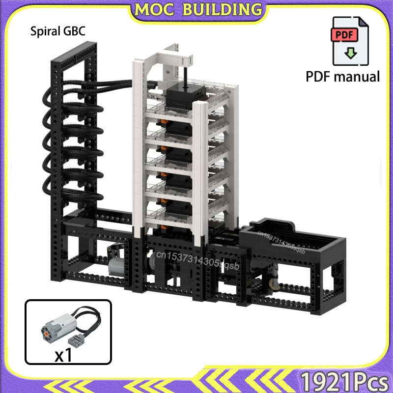 

GBC Spiral Module Balls Factory MOC Building Blocks DIY Bricks Technology Great Ball Contraption Toys Christmas Akiyukii