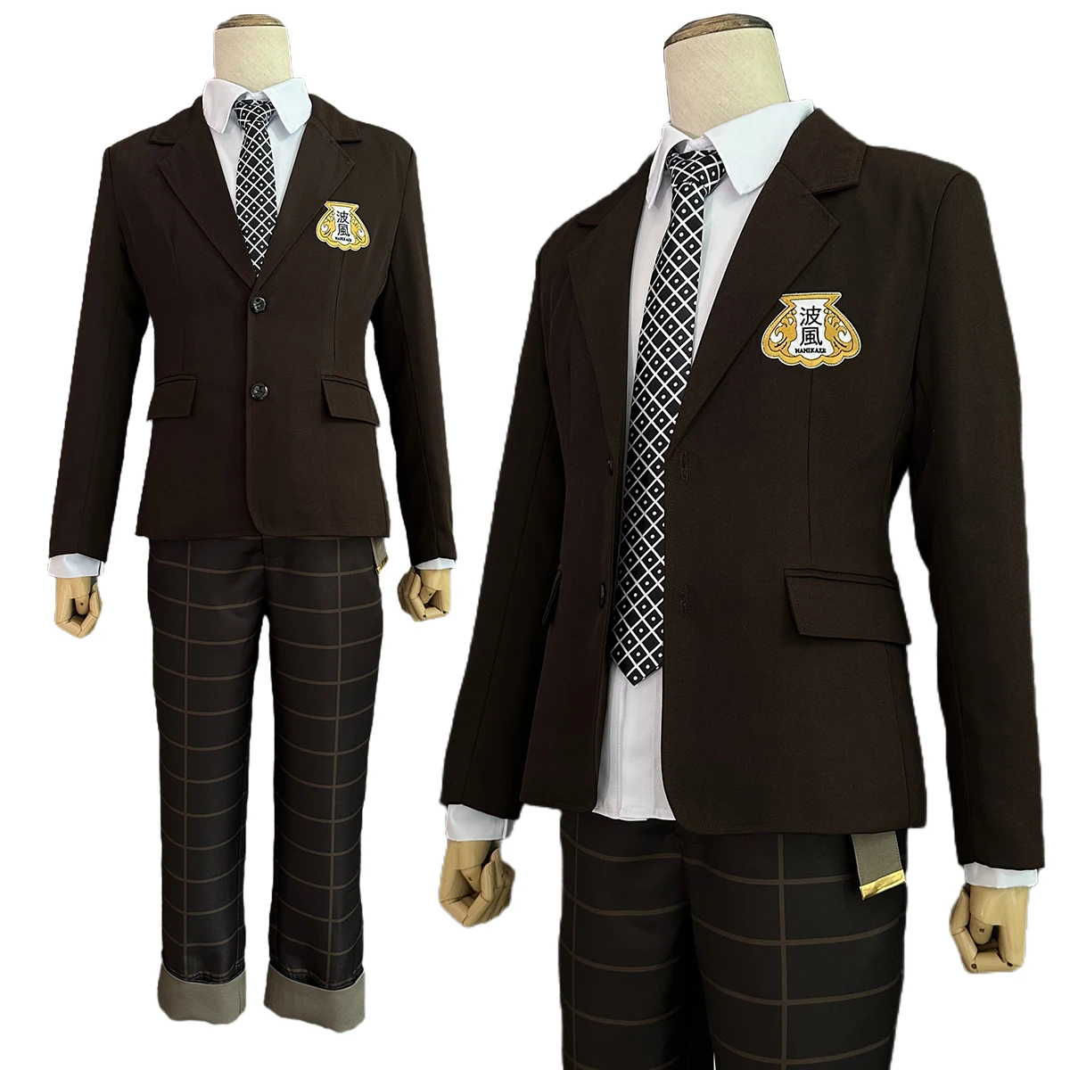 

Blue Lock Anime Bachira Cosplay Costume NAMIKAZE High School Uniform DK Embroidery School Badge Suit Pants Shirt Tie Daily Wear