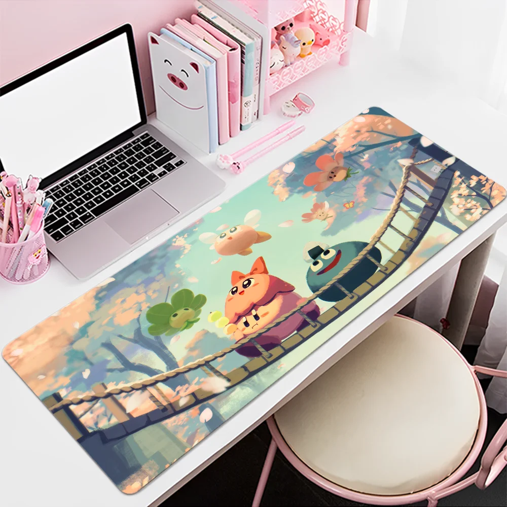 

Cartoon Stars K-Kirby Mousepad 80x30cm XL Lockedge Office Computer Desk Mat Table Keyboard Big Mouse Pad Laptop Cushion Bedroom