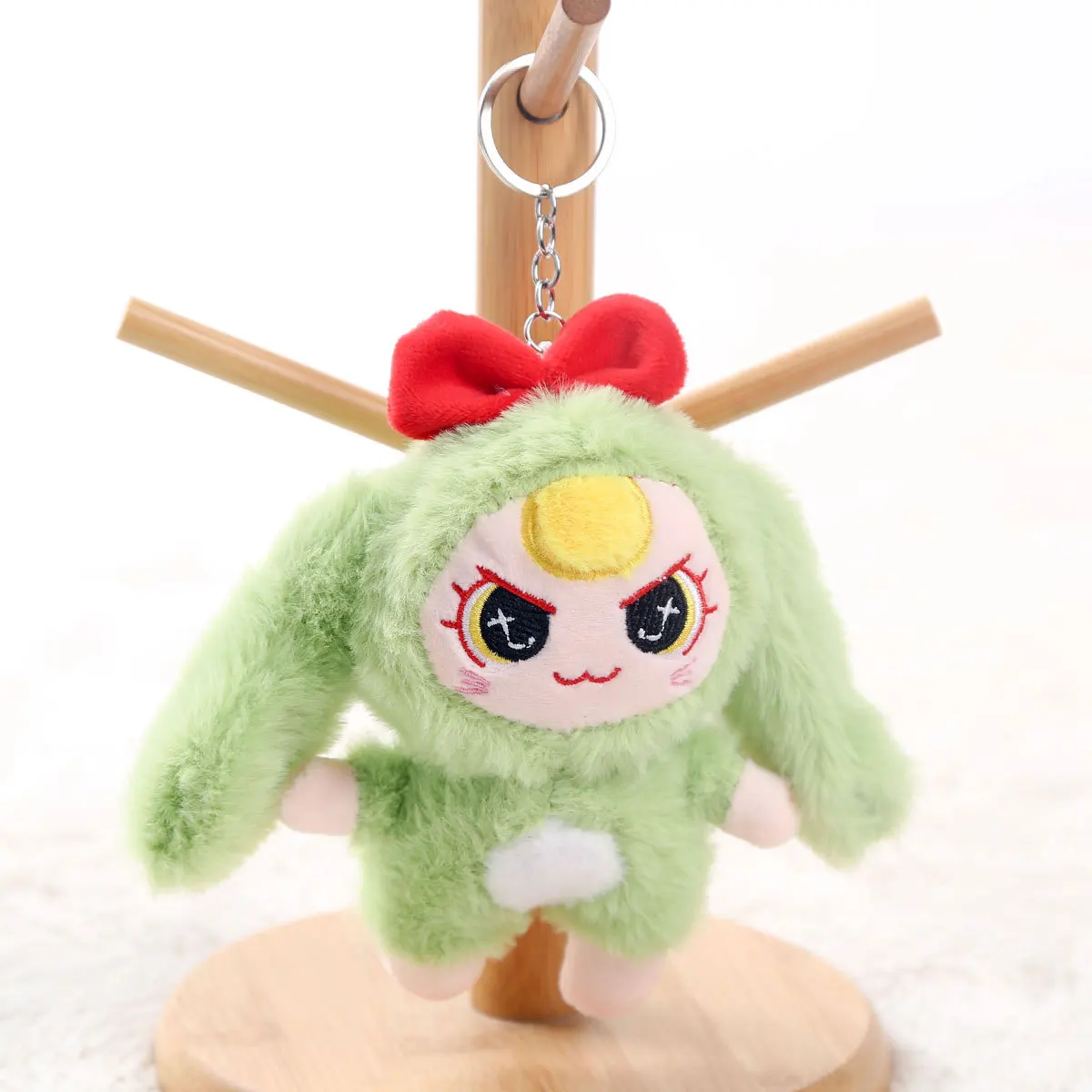 Breloczek pluszowy króliczek z miękkimi uszkami, 15 cm, wróżka królik, pluszowa zabawka do torby, plecaka, kluczy, prezent dla dziewczynek, miękka urocza lalka, zawieszka.