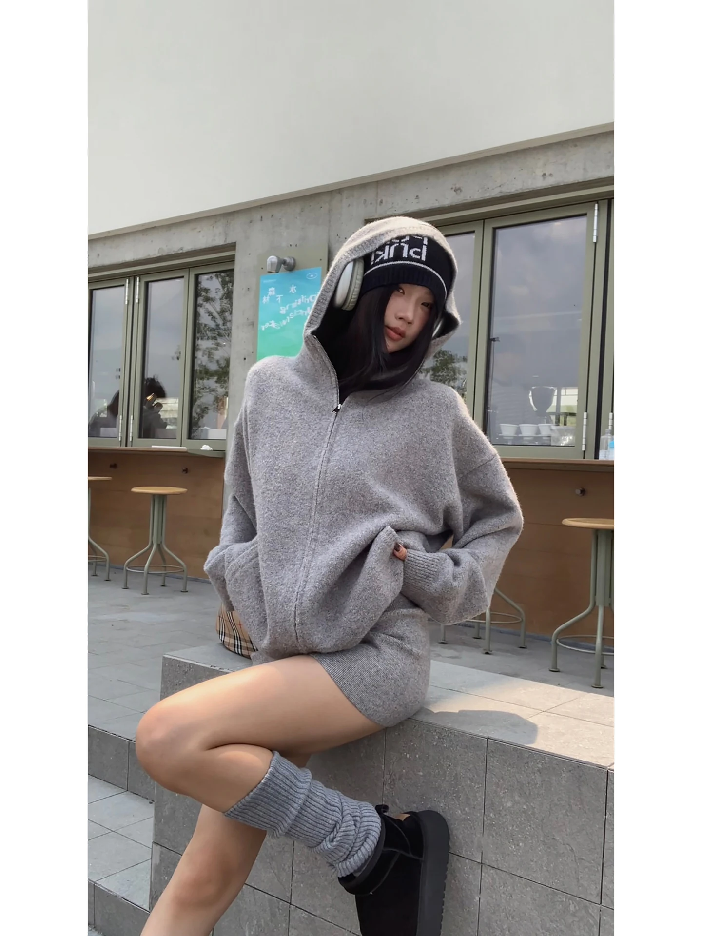 Ay tricoté pull femmes ample paresseux Sle à capuche automne hiver nouveauté G Sle trajet Simple Polyester laine mélange