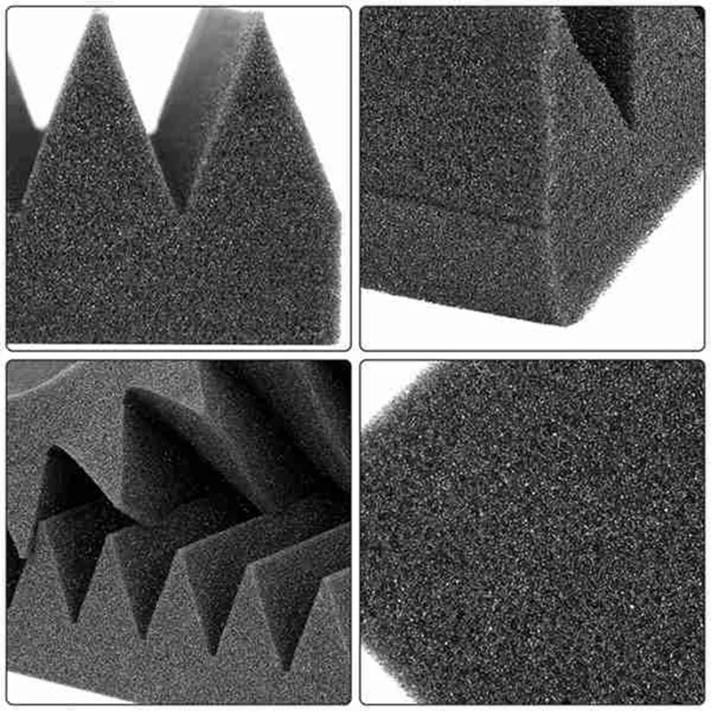 24 Pieces Acoustic Foam Panel Self-Adhesive,Acoustic Foam Panel,Sound Insulation Pad,Reduce Noise,For Studio Home Office