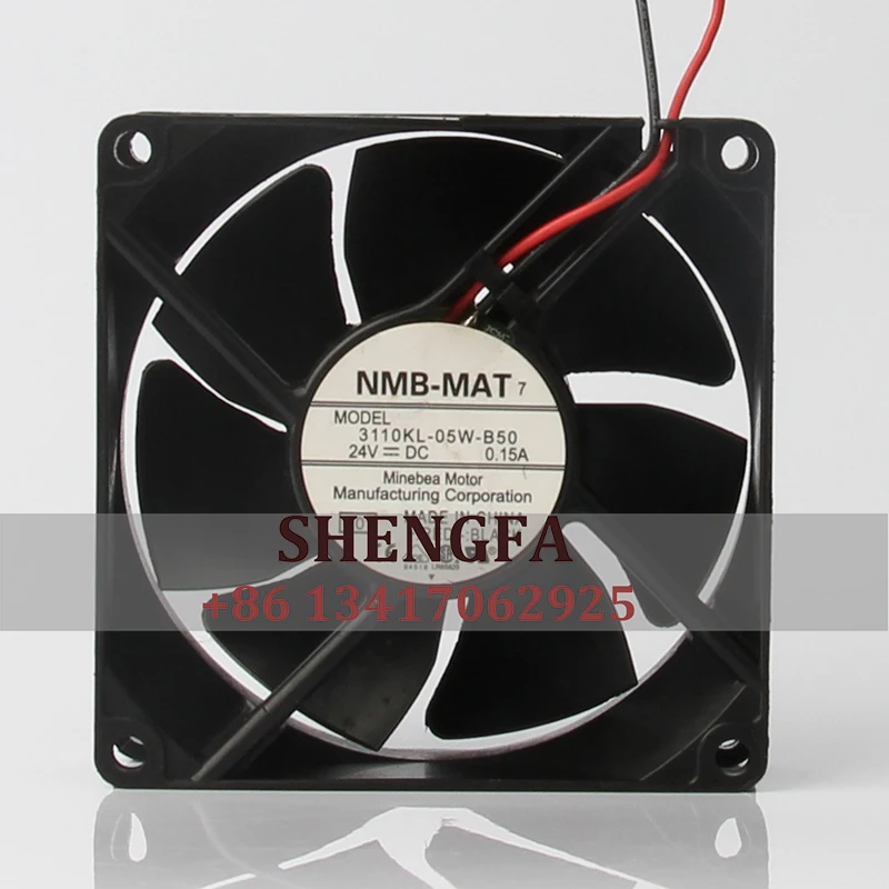 

NMB 3110KL-05W-B50 Case Cooling Fan DC24V 0.15A 80X80X25MM 8CM 8025 Ball Converter Axial Flow Centrifugal Ventilation