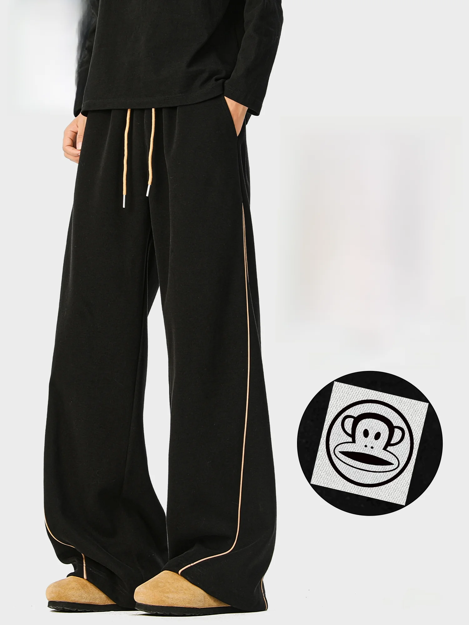 

Мужские повседневные брюки Paul Frank Heavy Du Drapey: свободные, универсальные, новые, прямого кроя, спортивные, длинные, осенние, модные