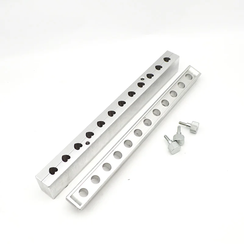 

12 Cavities Aluminium Heart Lipstick Mould Lipstick Maker Mold Lip Balm Tray for Manufacturer Heart Shape