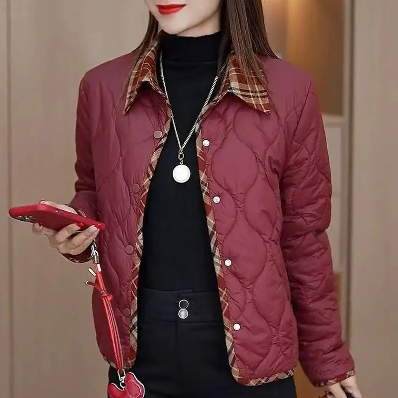 

Slimming Lightweight Cotton Jaet Women's Loose Fit Faionable Versatile ort Outerwear Polyester Fiber Regular Length