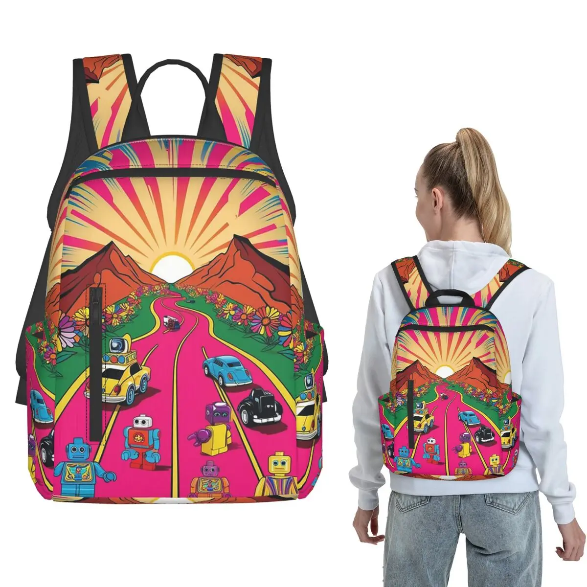 

Best Moment Trend Backpack Large Capacity Kids BookBag School Bag Shoulder Bags for Men Women
