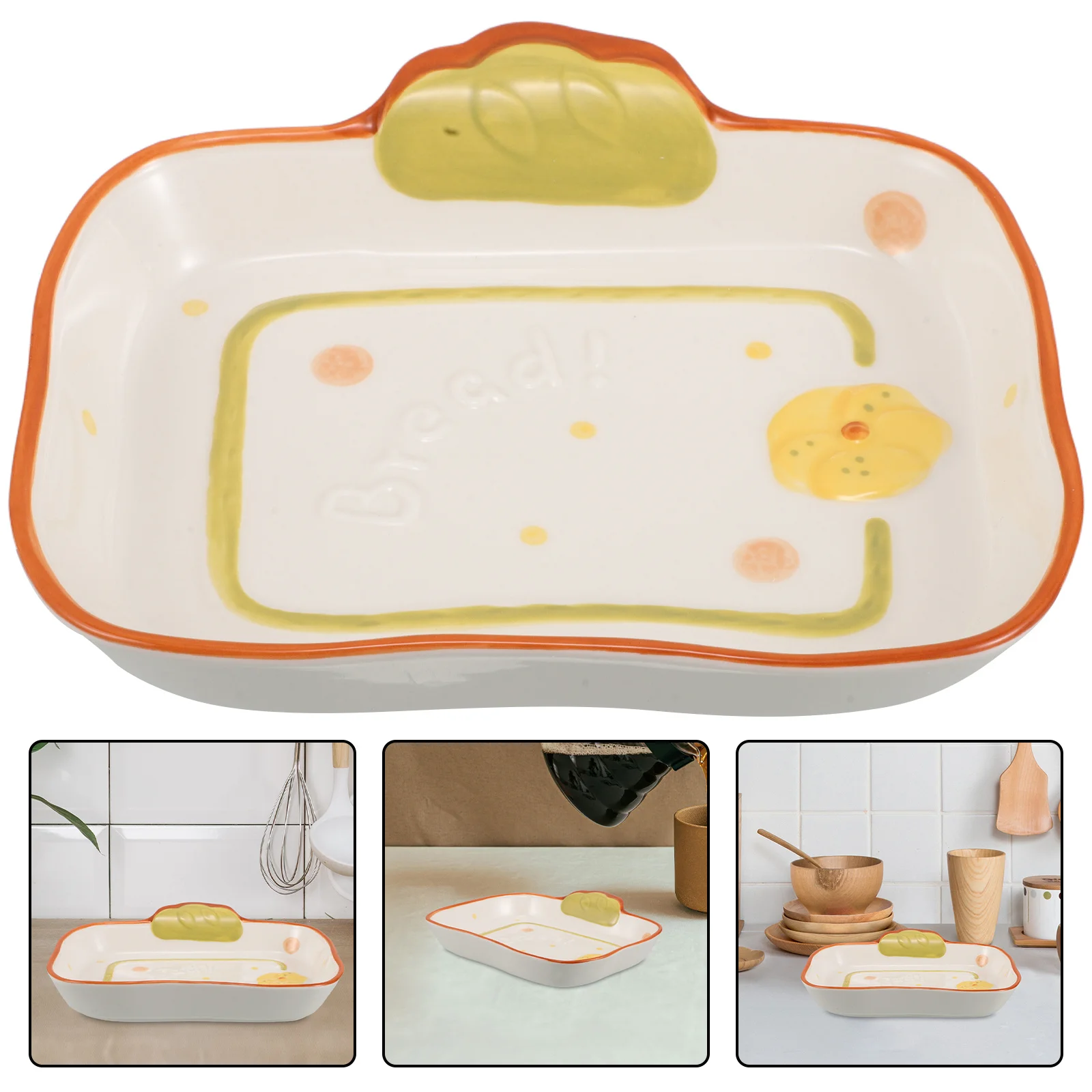 

2 шт. милые керамические десертные тарелки, многофункциональный поднос для хлеба, сервировочное блюдо для закусок, реквизит для фотосъемки, домашний декор, набор посуды, легко