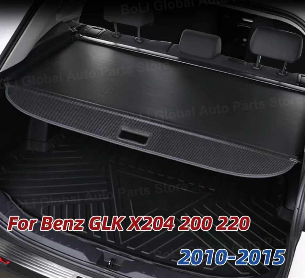 Rear Trunk Cargo Cover for Mercedes Benz GLK X204 200 220 2010~2015 Car Luggage Privacy Shield Shade Curtain Interior Accessorie