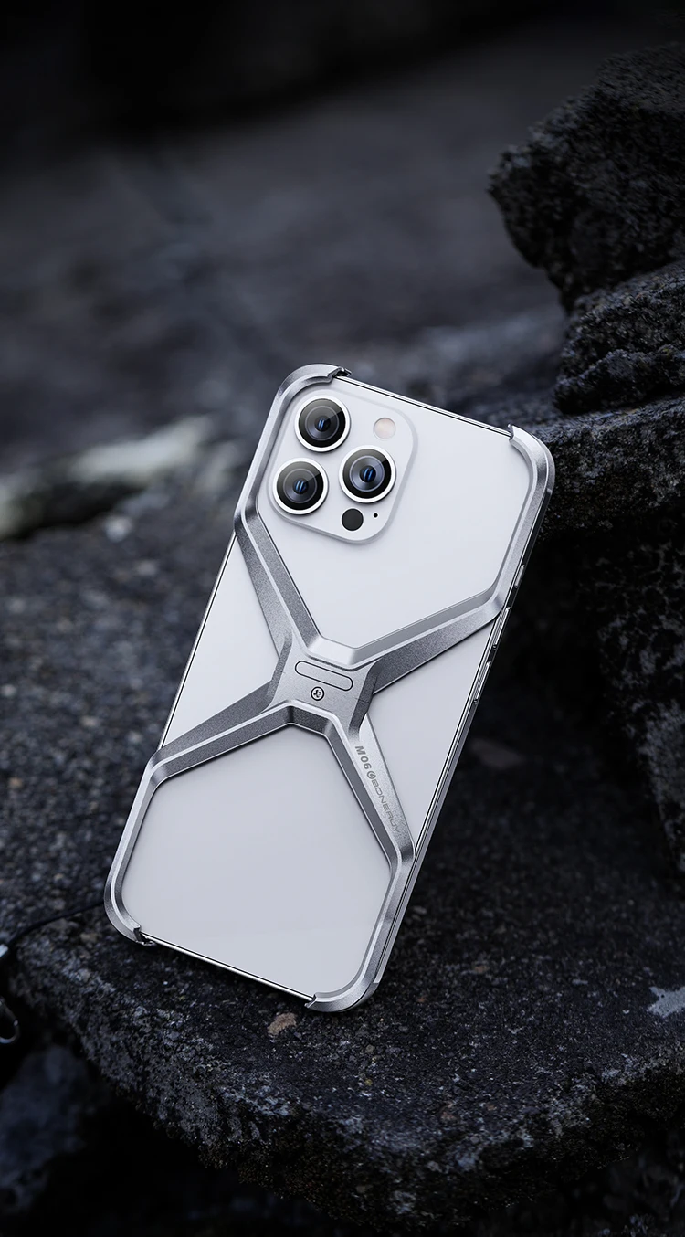 Metall Randlose Telefon Fall Für iPhone 13 12 14 15 16 Pro Max Aluminium Abnehmbare Wärmeableitung Rüstung Abdeckung Für IPHON 15 16 Promax – Detail 8