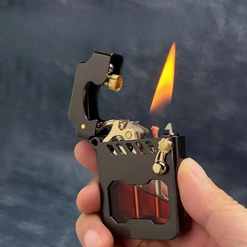 2025 New Zorro Kerosene Lighter Cyber Mecha Transparent Bin Rocker Cool Classic Torrens Tide Men Lighters Wholesale