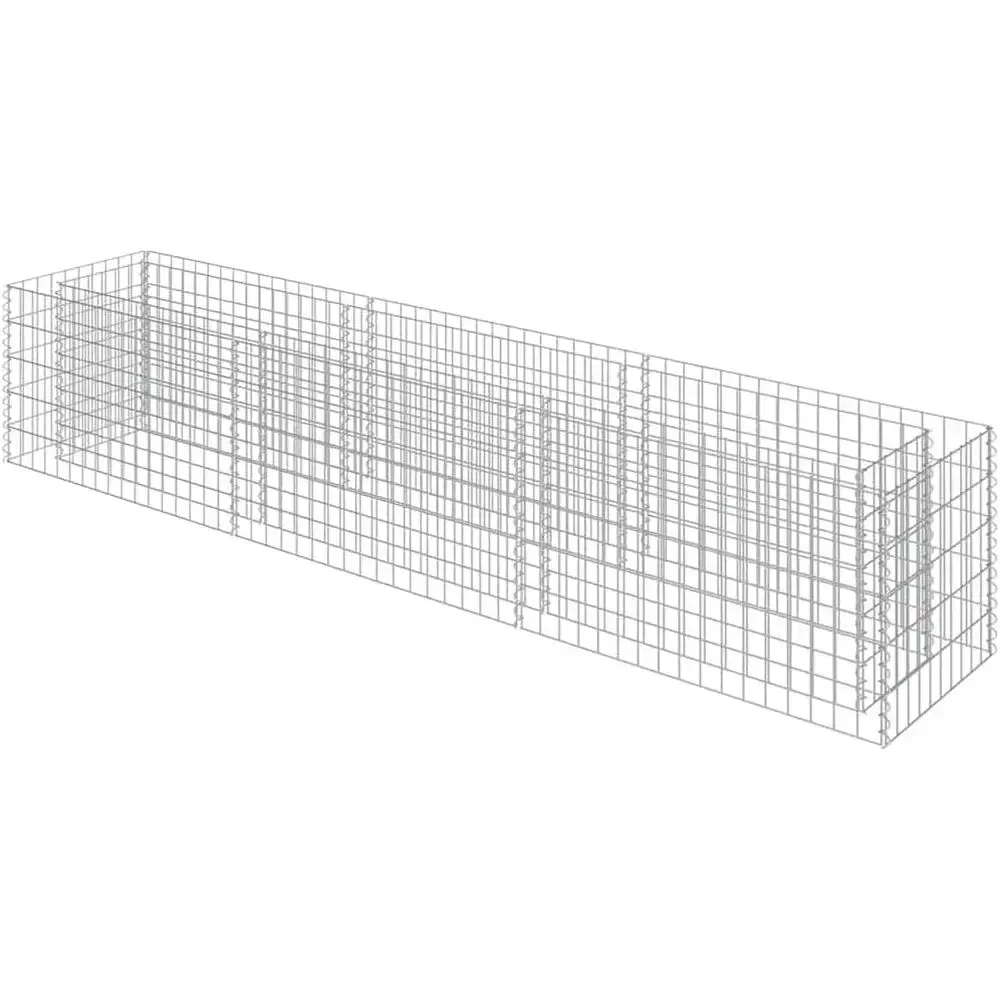 Large Durable Silver Galvanized Steel Raised Garden Bed