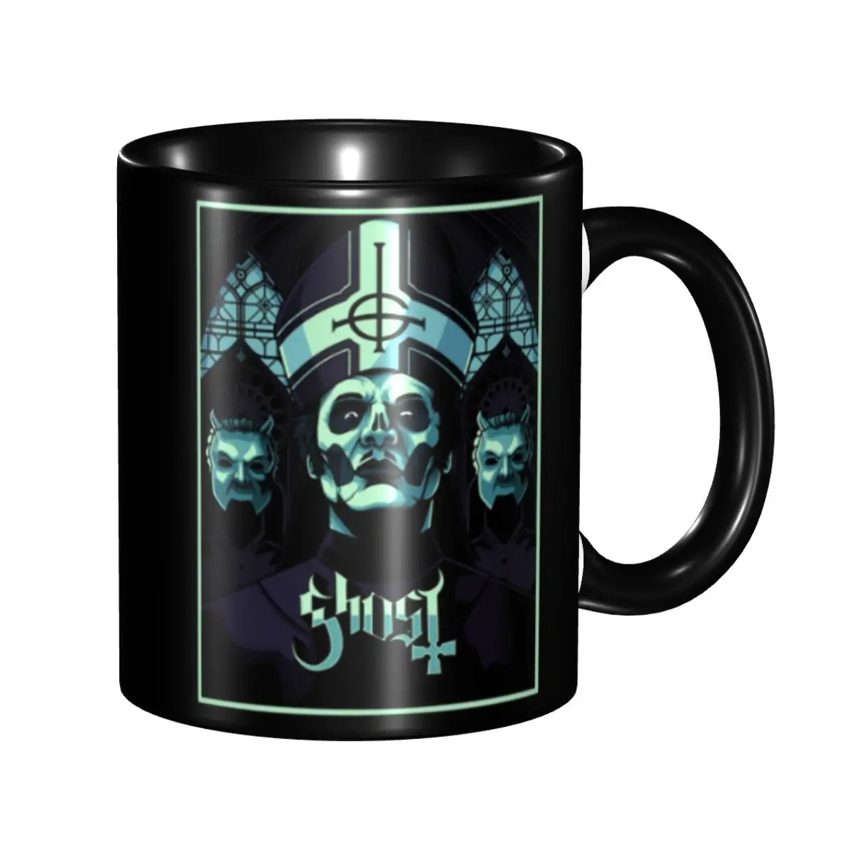 

Heavy Metal Rock Band Horror Ghost Coffee Mug DIY Customized Ceramic Mug Cup Creative Present