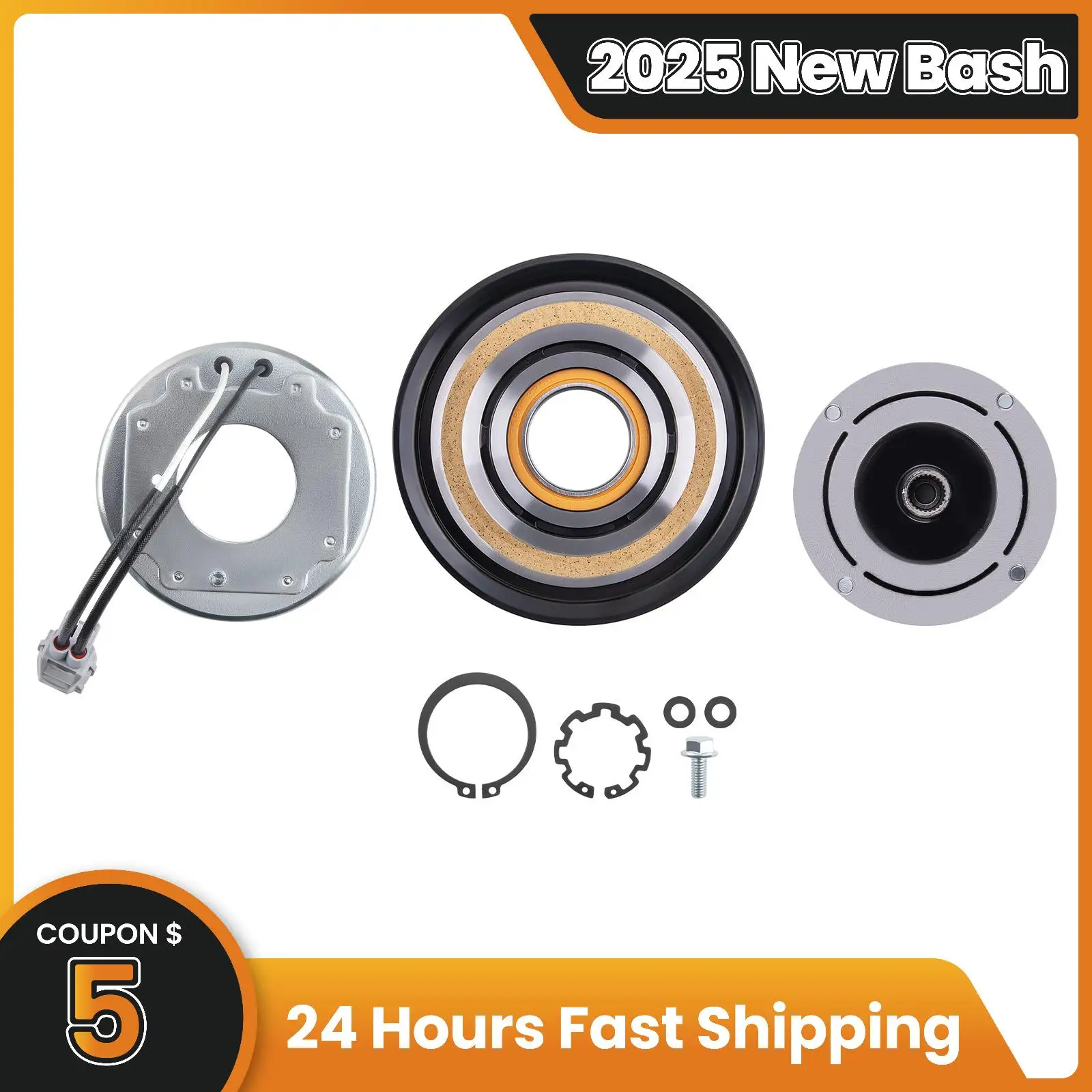 

AC Compressor Clutch Kit Pulley Coil Fits FOR 2014-2019 RAM 1500 5.7L 68232388AC