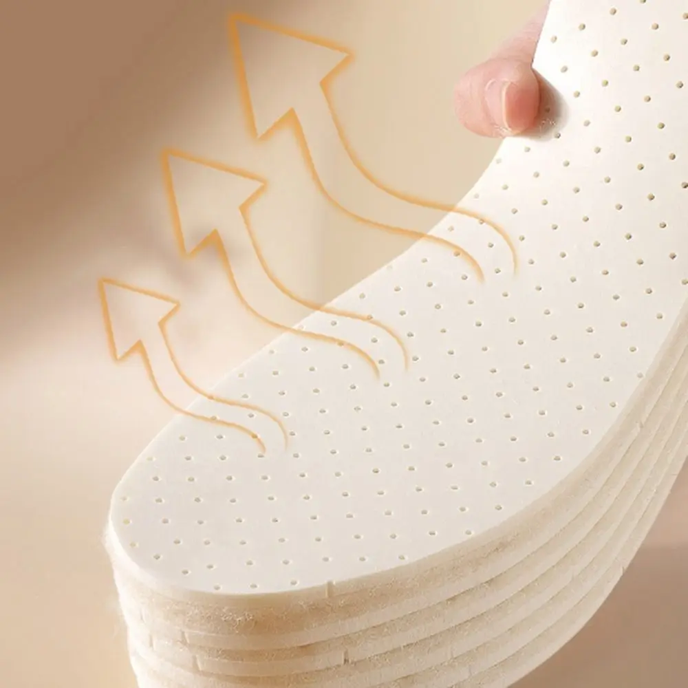 1Pair Thickened Wool Latex Insoles Cold-proof Deodorizing Snow Boots Padding Shock absorption Anti-slip Winter Warm Feet Insoles