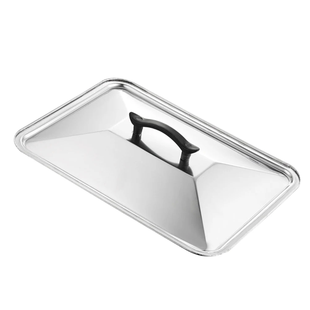 

Stainless Steel Square Pan Lid 45X35Cm Anti Oil Splashing Cover For Cooking Pot Cover Kitchen Gadget Cookware Accessory