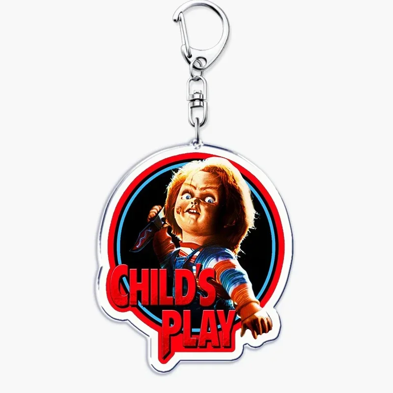 Horrible Movie Chucky Bride Keychain for Accessories Bag Pendant HALLOWEEN Ghost Doll Key Chain Ring Keyring Jewelry Fans Gifts