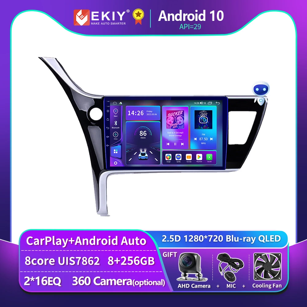 

EKIY T900 For Toyota Corolla Altis 2017 - 2019 Android Car Radio Auto Multimedia Video Player Navigation GPS Stereo Carplay 2DIN