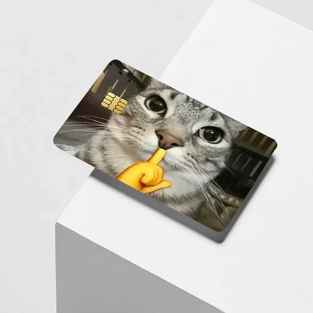 Fun Cat Meme Zazu Credit Card Decorative Card Stickers Suitable For Bank Cards Metro Transit Anti-scratch Gift 4PCS