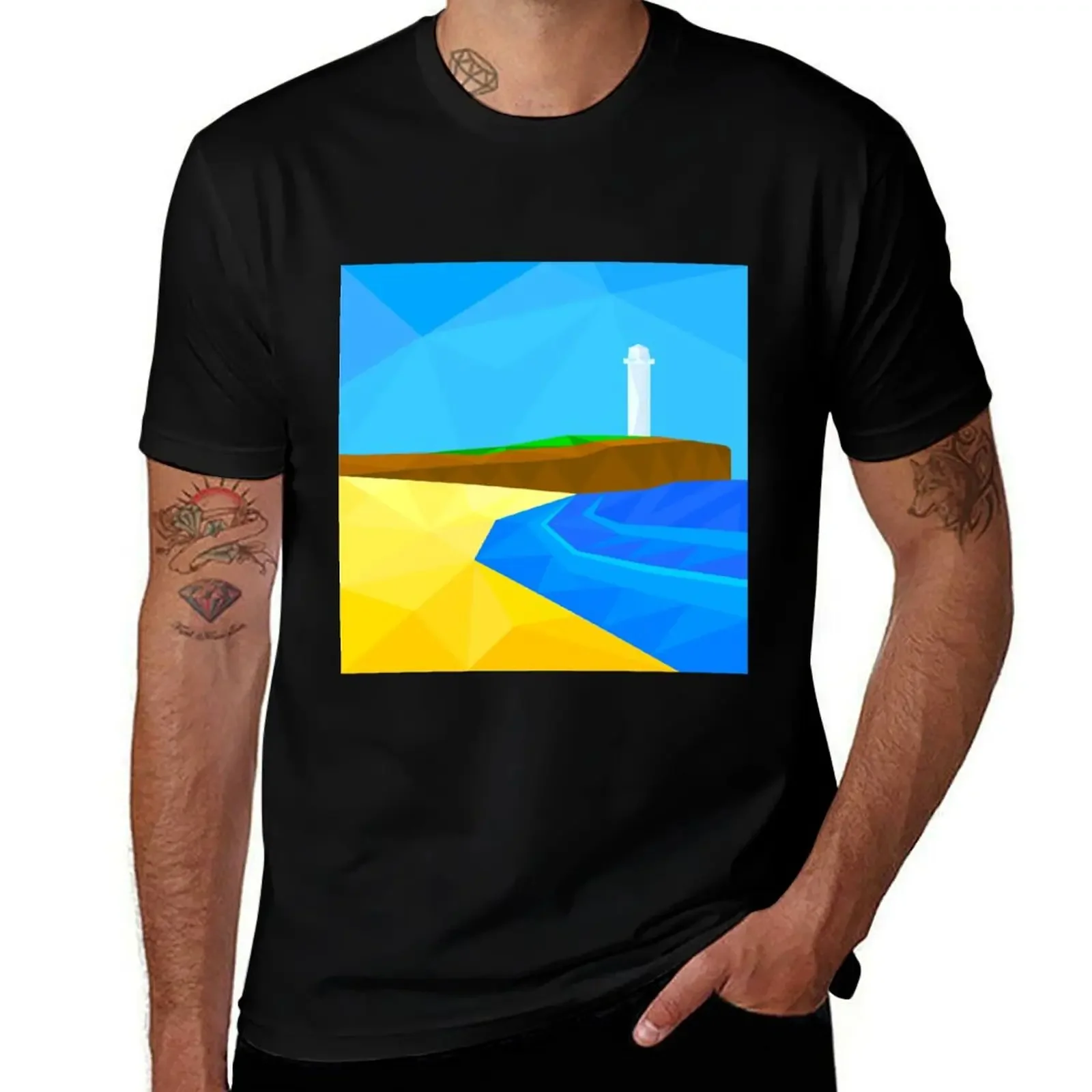 The Lighthouse Wollongong 0006 T-Shirt vintage graphic tee plain outfits for men