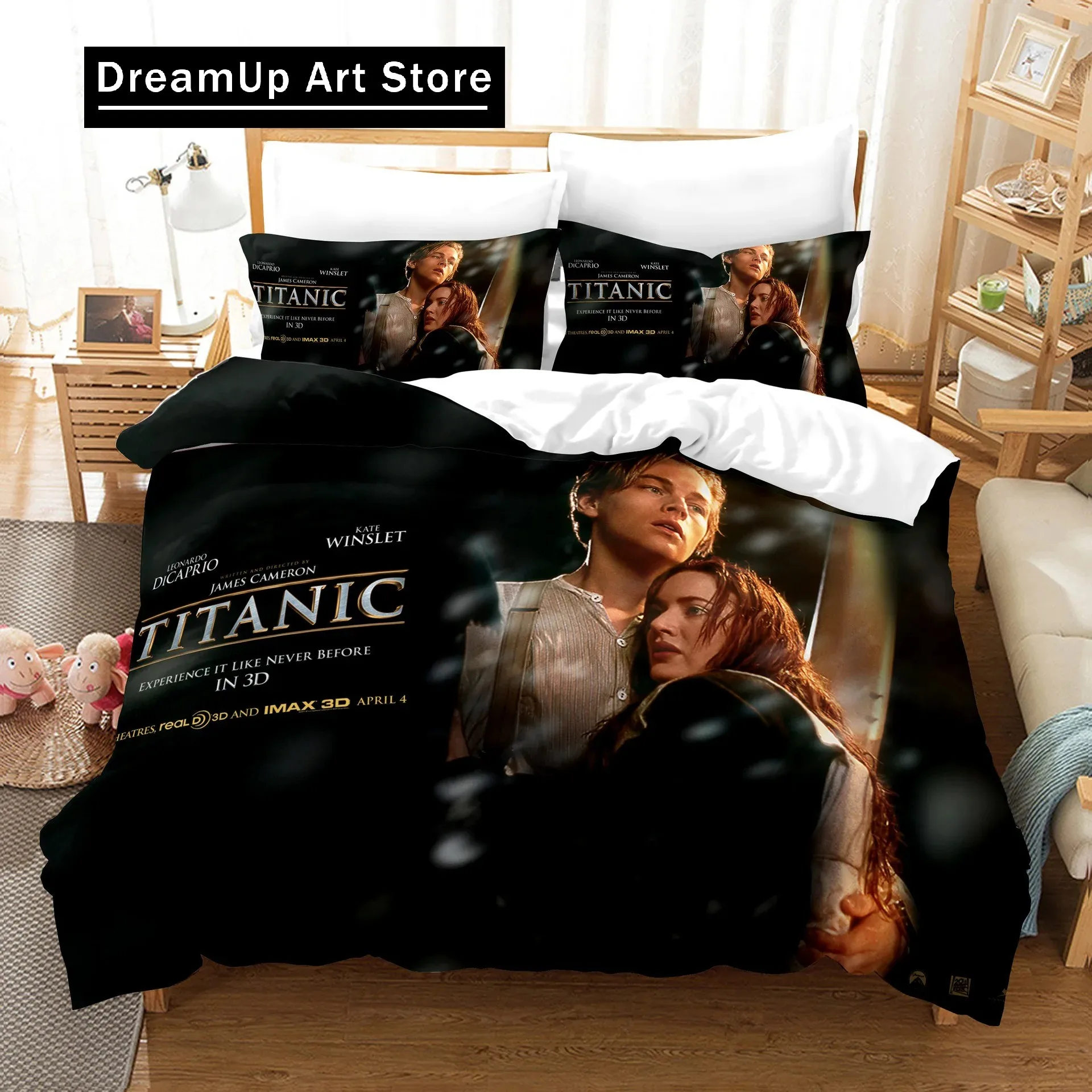 3D Print Fashion Titanic Jack And Rose Bedding Set Boys Girls Twin Queen King Size Duvet Cover Pillowcase Bed boys Adult Bedroom