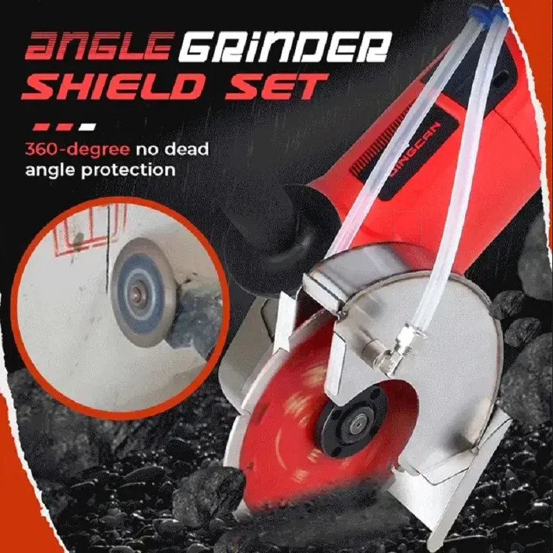 Watering Angle Grinder Dust Shroud Groove Surface Grinding Dust Free Shield Protect Cover Accessories With Water Valve