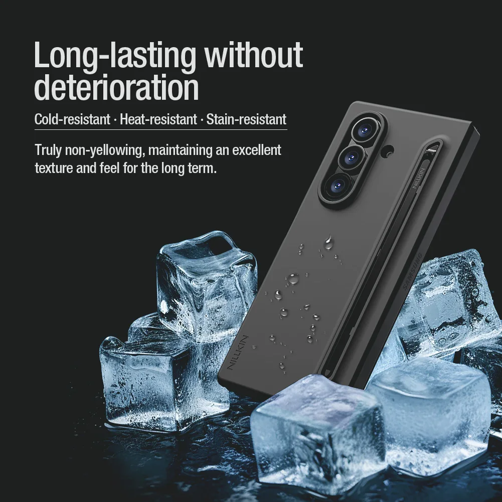 Nillkin لهاتف سامسونج جالاكسي Z Fold 7 6 5 W24 Flex Pure Fold Case S إصدار القلم غطاء حماية من السيليكون السائل جراب هاتف