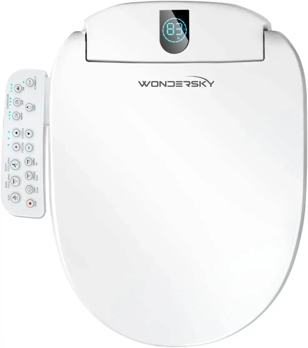 Brand new fast shippingBestsellerSmart Electric Heated Bidet Toilet Seat, Warm Water & Air Dryer, Round | Multi Wash Modes, Self