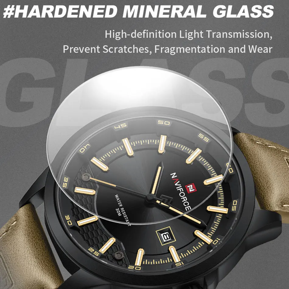 NAVIFORCE Men's Watches Business Calendar Waterproof Luminous Number Quartz Wrist Watches Clocks Gift Relogio Masculino 2025