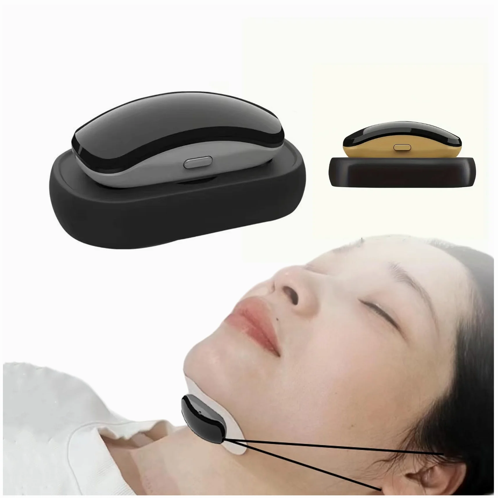 Anti Snoring Device Dual Frequency Pulse 6 Gears Adjustable Stop Snore Sleep Aid Tool Electric Speed Anti Snoring Device