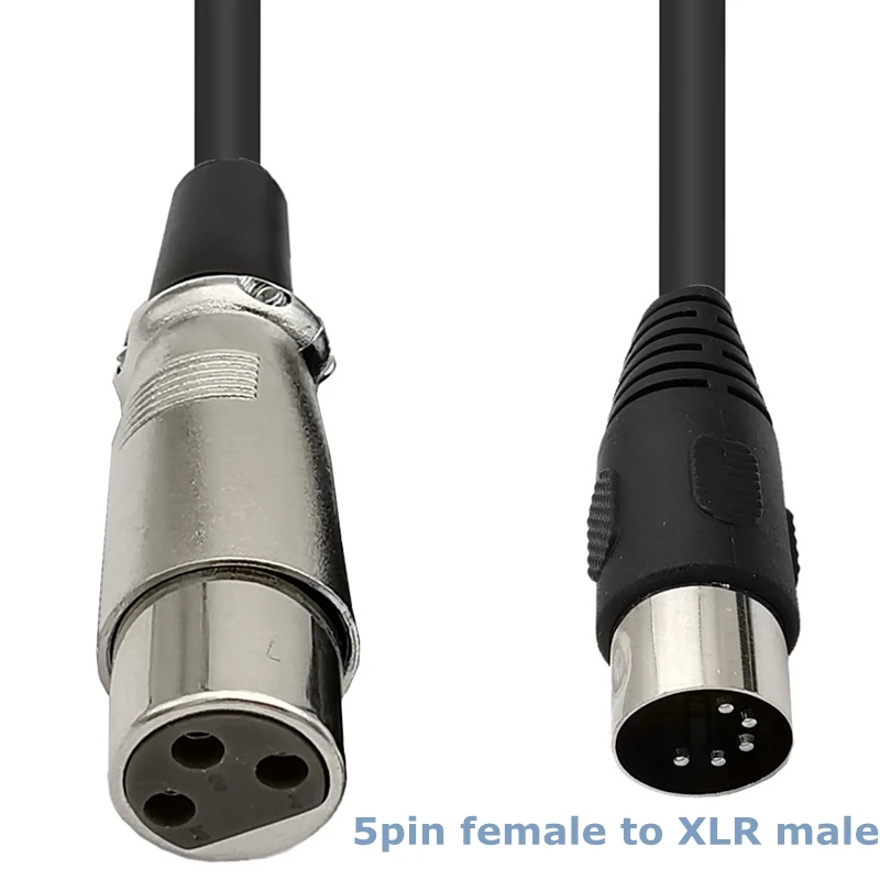 MIDI to XLR Adapter Cable,DIN 5 Pin to XLR 3 Pin Audio Cable for Match Music Instruments or Cables With MIDI or XLR Connector